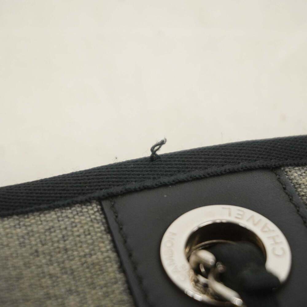CHANEL Black Canvas Deauville Tote Bag - Picture 6 of 9